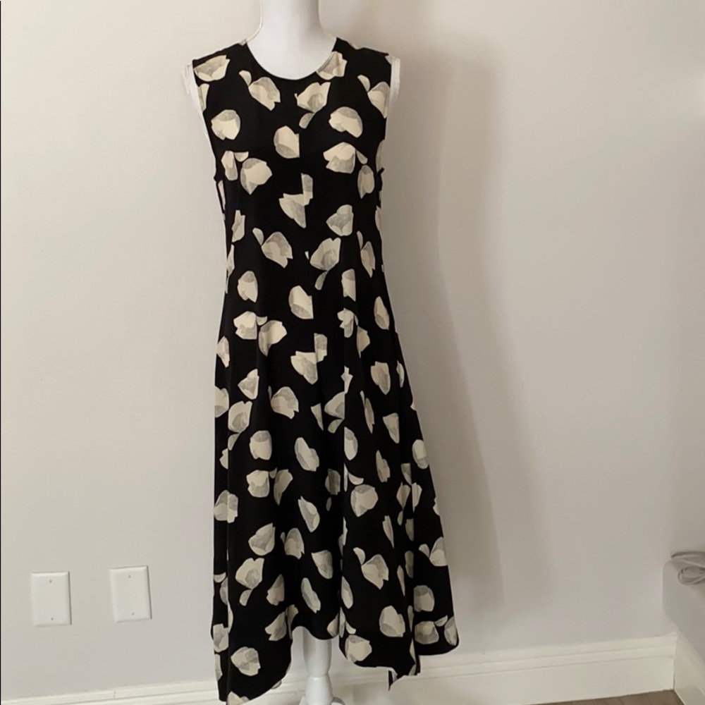 Black Dress with white flowers
